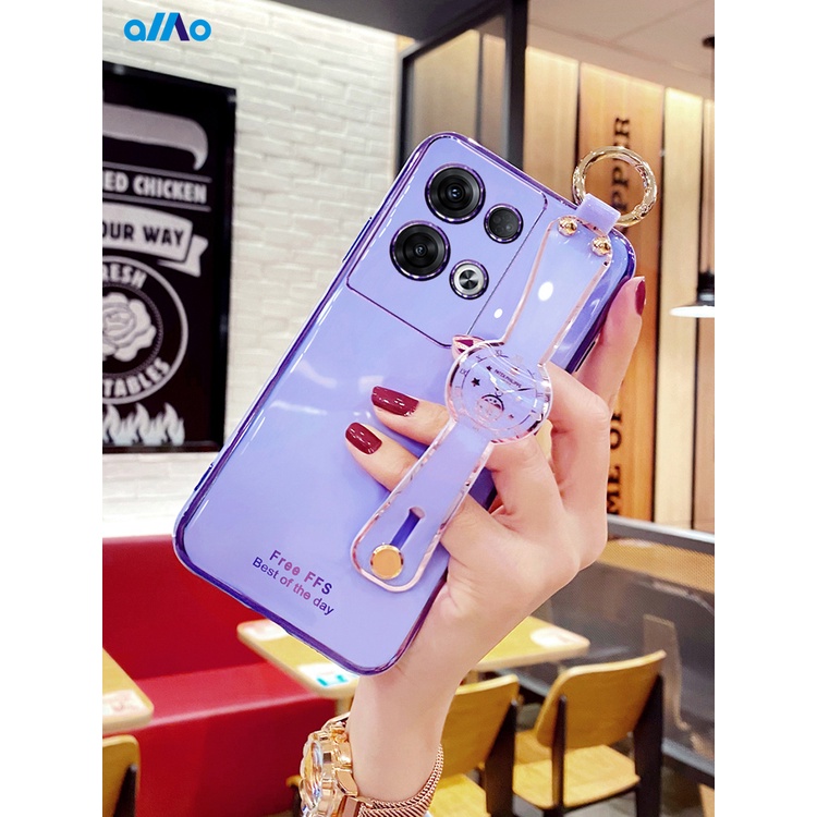 Ốp Điện Thoại Mạ Điện Chống Sốc Có Dây Đeo Cho oppo a79 a98 5g reno8 pro 5g 4g reno8 z 5g a77 4g