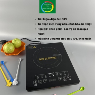 Bếp từ đơn, bếp điện từ cảm ứng, mặt kính chịu lực, tiết kiệm điện gen electric a03, công suất 2200w, bảo hành 12 tháng