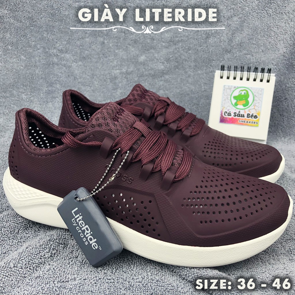 Giày Literide Pacer Cross Nam Nữ Màu Mận Cực Hiếm - Full Box Full Tag. Giày Đi Mưa, Chạy Bộ, Đi Làm Cực Đẹp Và Tiện Lợi