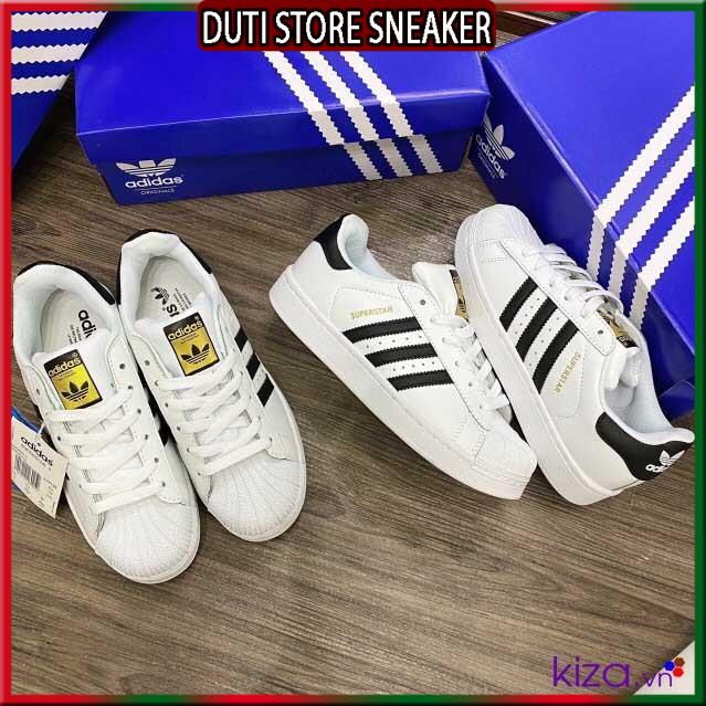 GIày superstar mũi sò màu trắng sọc đen, giày thể thao adidas nam nữ cao cấp sezi 36_43