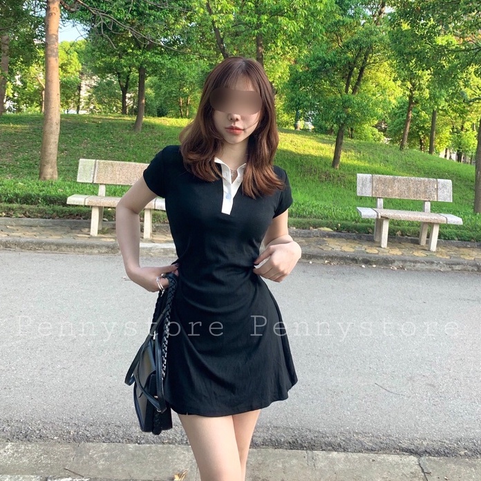 Váy polo co dãn 4 chiều ảnh thật shop chụp