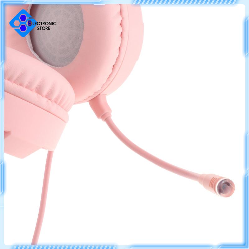 Tai Nghe Trùm Đầu Chơi Game Jack 3.5mm Màu Hồng | BigBuy360 - bigbuy360.vn