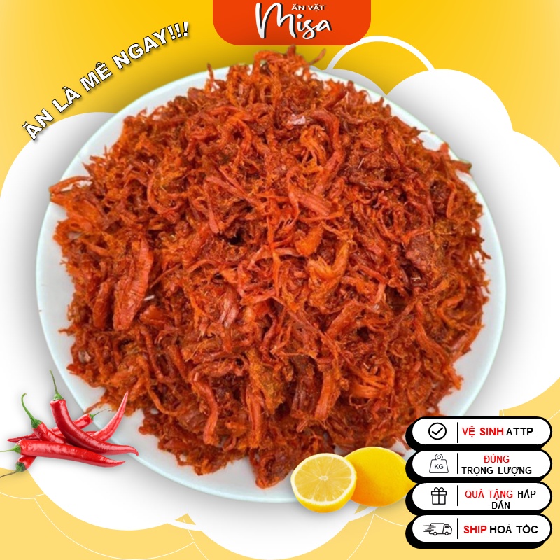 Khô bò xé sợi mền cay vừa thơm ngon chuẩn vị bò loại 1  Bò thật 100%  nhiều loại từ 300gr đến 500gr ăn vặt Misa !!!