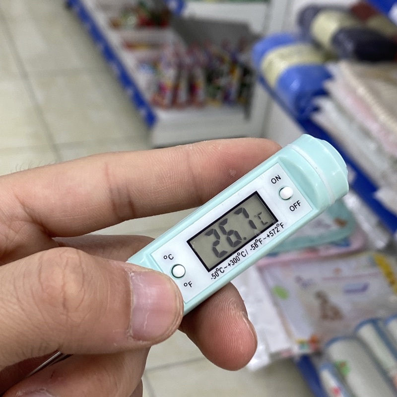 Nhiệt kế đo nước pha sữa Kichi, đo nhiệt độ thức ăn, cháo,sữa cho bé tiện lợi