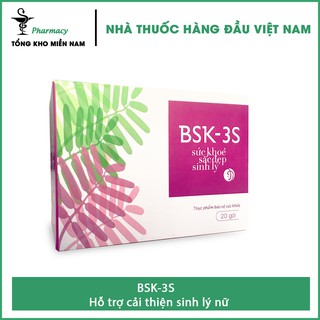 BSK-3S / BSK 3S - hỗ trợ nâng cao sức khỏe và hỗ trợ cải thiện sinh lý nữ - Hộp 20 gói – Tổng Kho MiềnNam
