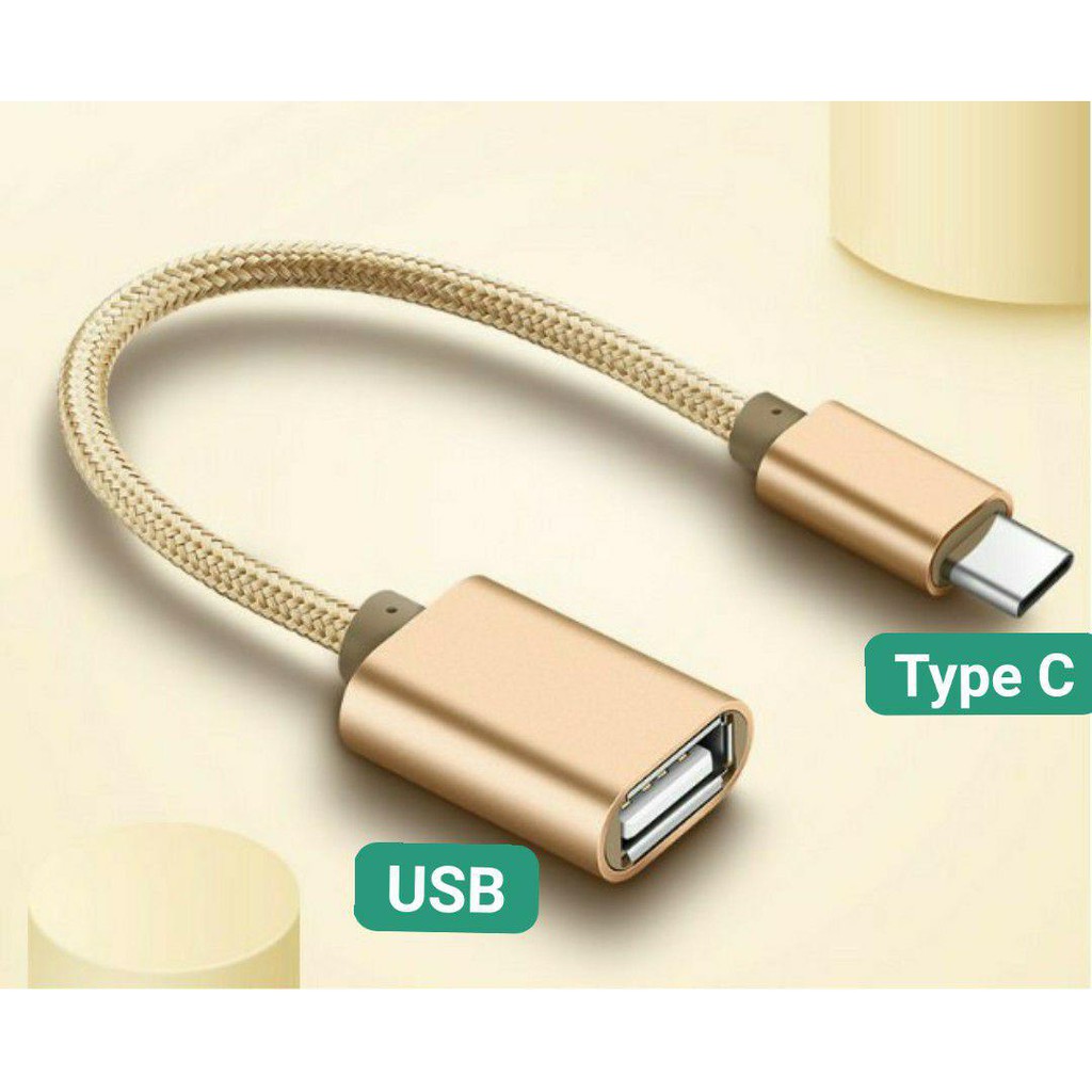 Cáp OTG USB Type C sang USB 2.0 - kết nối bàn phím, chuột, USB, truyền dữ liệu - 15cm.