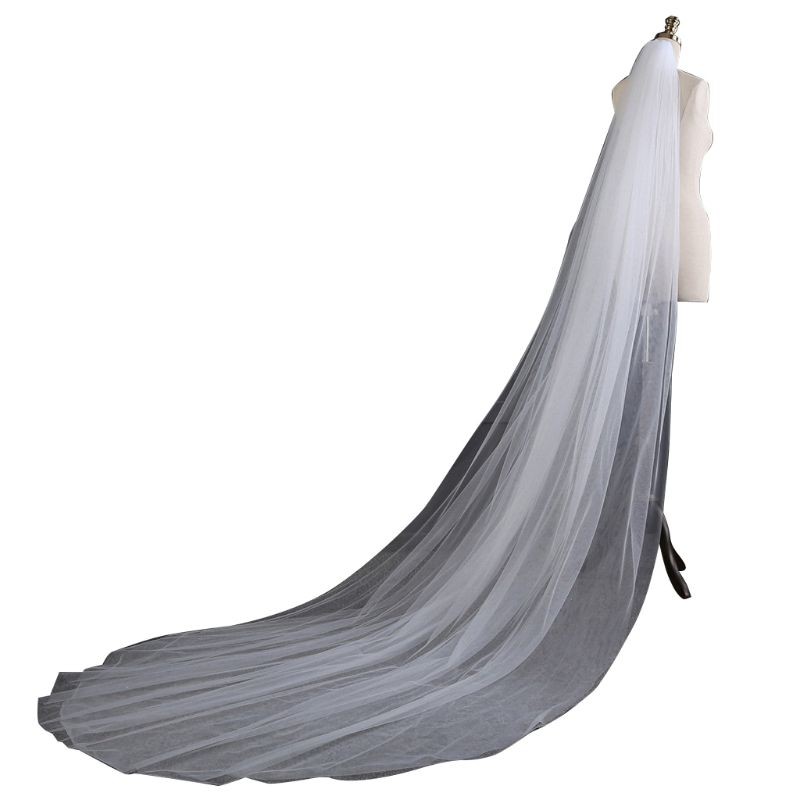 Khăn voan trùm đầu phong cách sang trọng cho cô dâu 1/2/3m