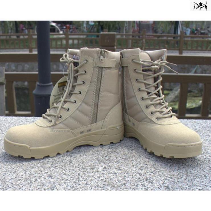 ️🛒 Giày Boot LÍNH MỸ SWAT Cao Cổ Phong Cách Quân Đội Có Sẵn ⚡ CHẤT sịn : * * ⁵ Chất