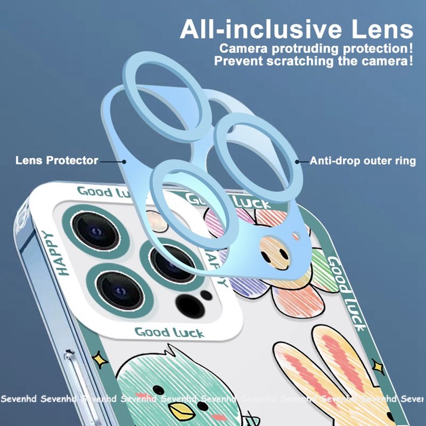Ốp Điện Thoại Họa Tiết Hoạt Hình Đôi Mắt Thiên Thần Kiểu Graffiti Cho iPhone 14 13 12 11 Pro Max SE2020 X XR Xs Max 7 8 6 6s Plus