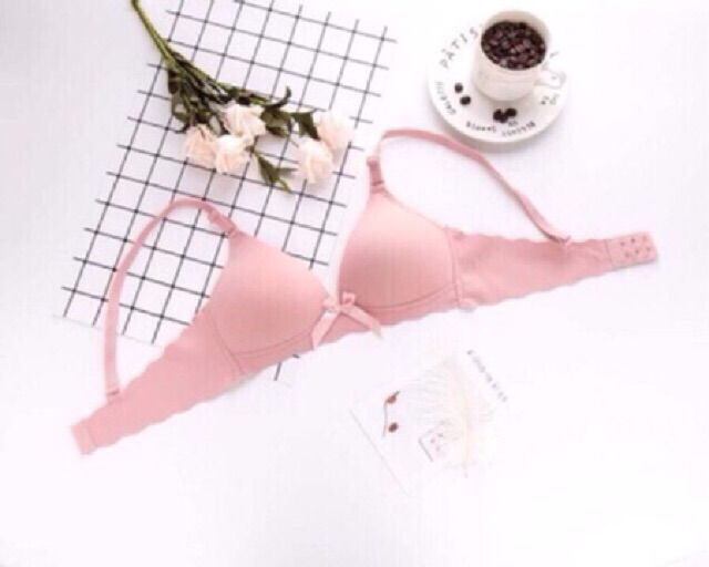 Áo Lót Đúc Su Không Gọng Đệm Mỏng Đính Nơ Mềm Nhẹ MS 6690