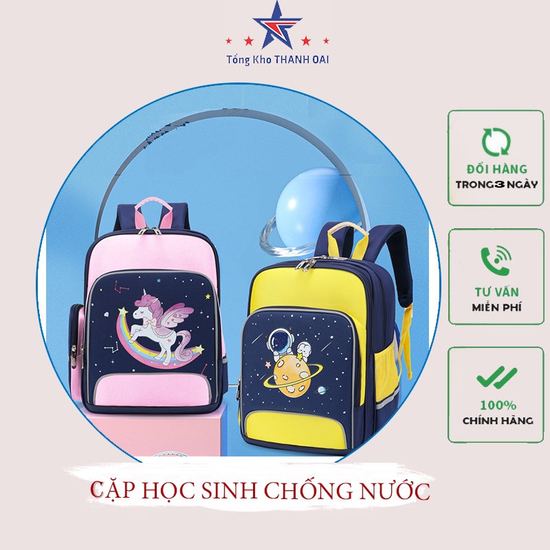 Cặp đi học chống nước chống gù cho bé gái bé trai cấp 1 cấp 2, balo đi học cho bé tiẻu học