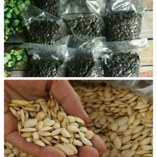 Combo 500g hạt bí mèo đen và 500g hạt bí trắng