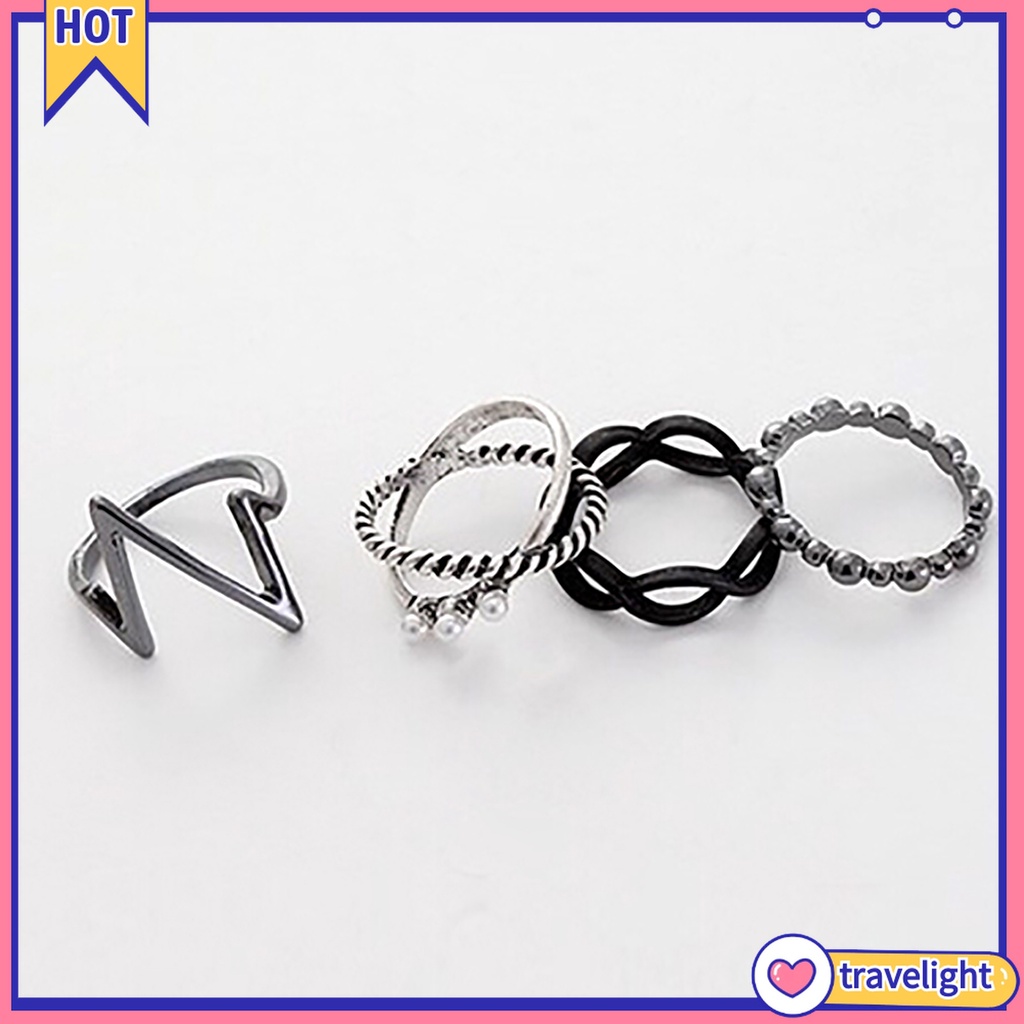(Travelight) Set 4 Nhẫn Đeo Khớp Ngón Tay Cá Tính Cho Nữ