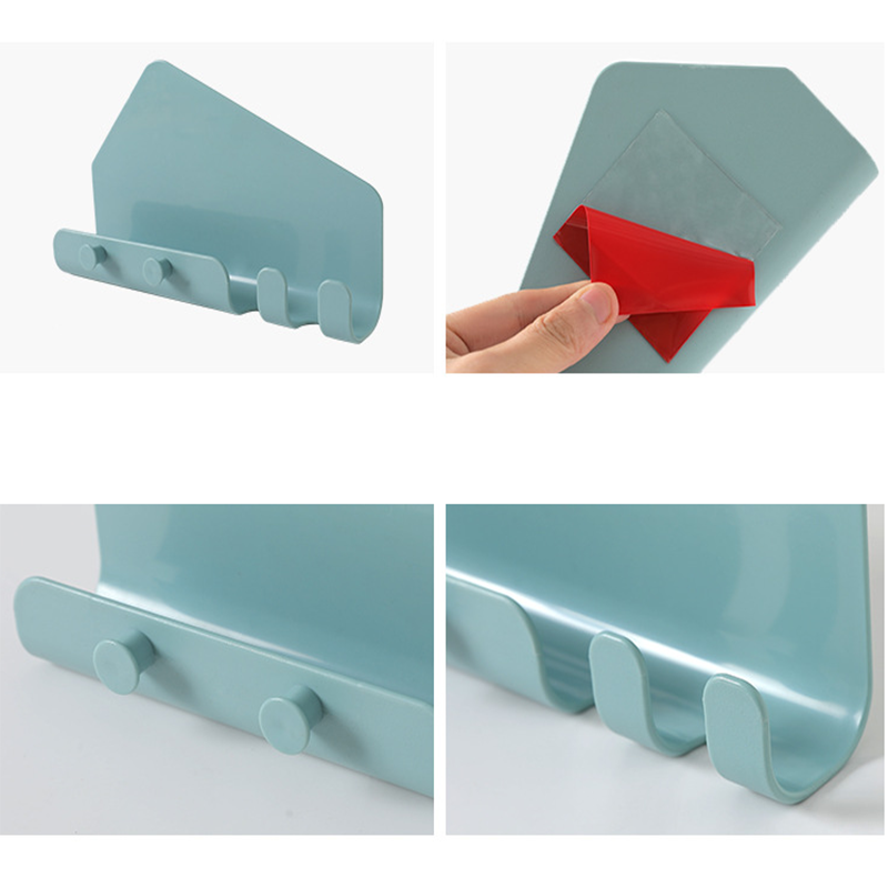 Giá đỡ điện thoại/ máy tính bảng gắn tường có 4 móc đa năng sáng tạo