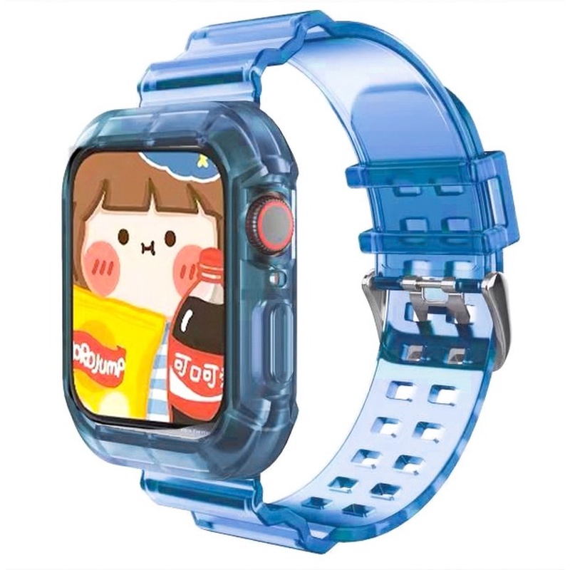 Silicone Dây Đeo Đồng Hồ Trong Suốt Silicon 45mm 41mm 40mm 44mm 38mm 42MM Series 7 6 se 5 4 3 2 Accesorios