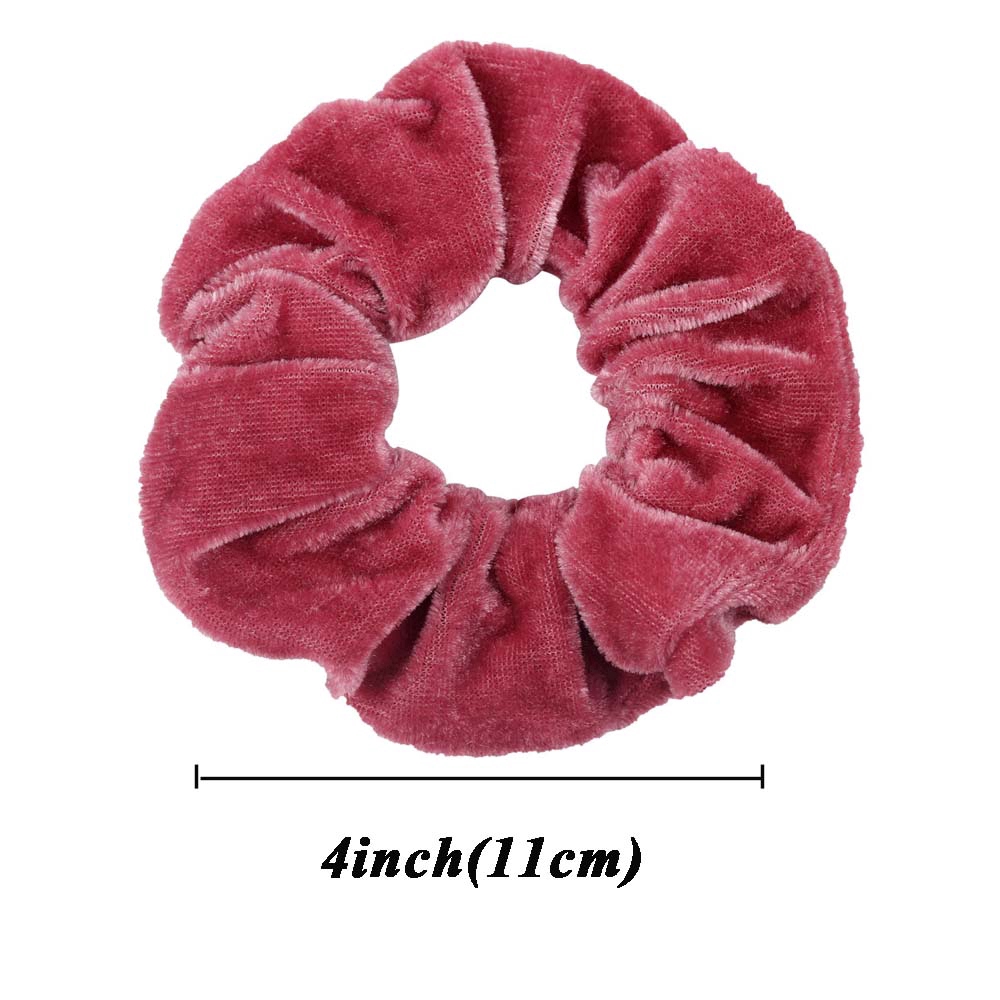 Colorful Velvet Elastic Hair Scrunchies/ Women Simple Hair Bands/ INS Girls Daily Basic Rubber Bands