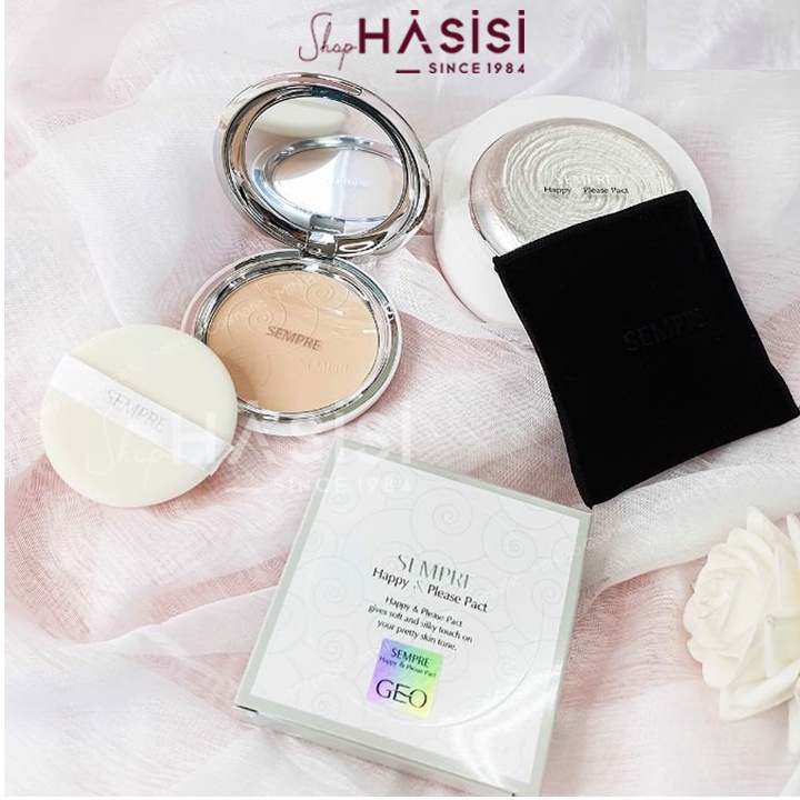 PHẤN NÉN GEO - SEMPRE - Happy &amp; Please Pact 22g