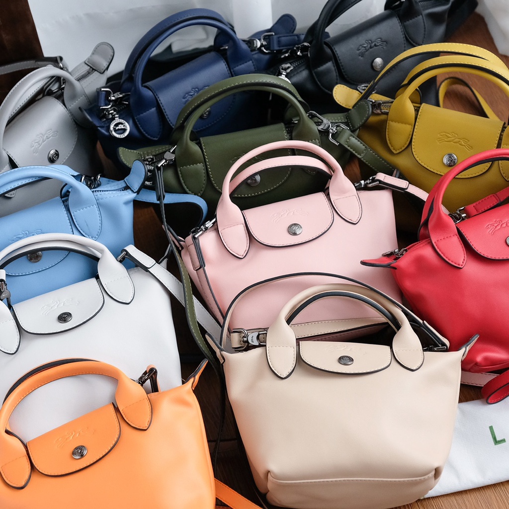 Longchamp Le Pliage Cuir Túi Đeo Chéo Da Cừu Nhỏ Xinh Thời Trang
