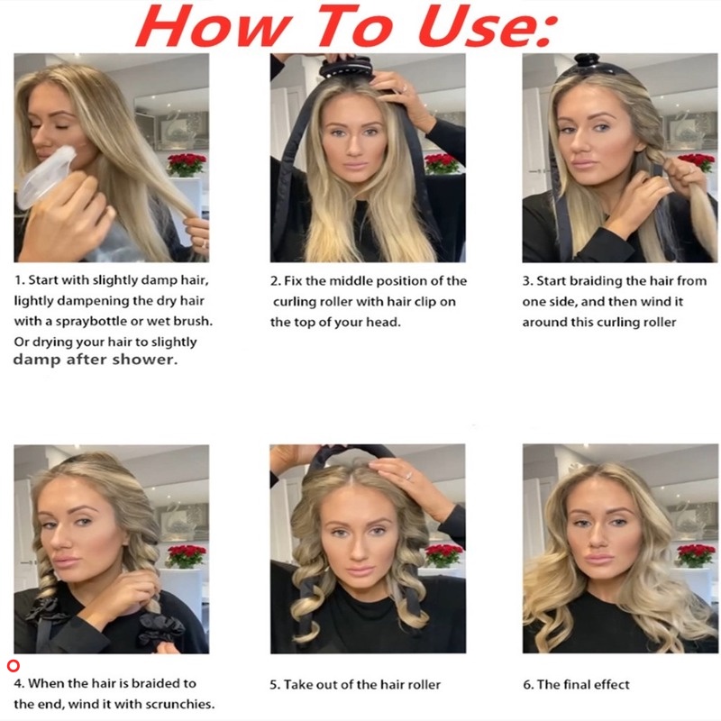 [Hàng mới về] Lô uốn tóc không dùng nhiệt kèm kẹp càng cua DIY