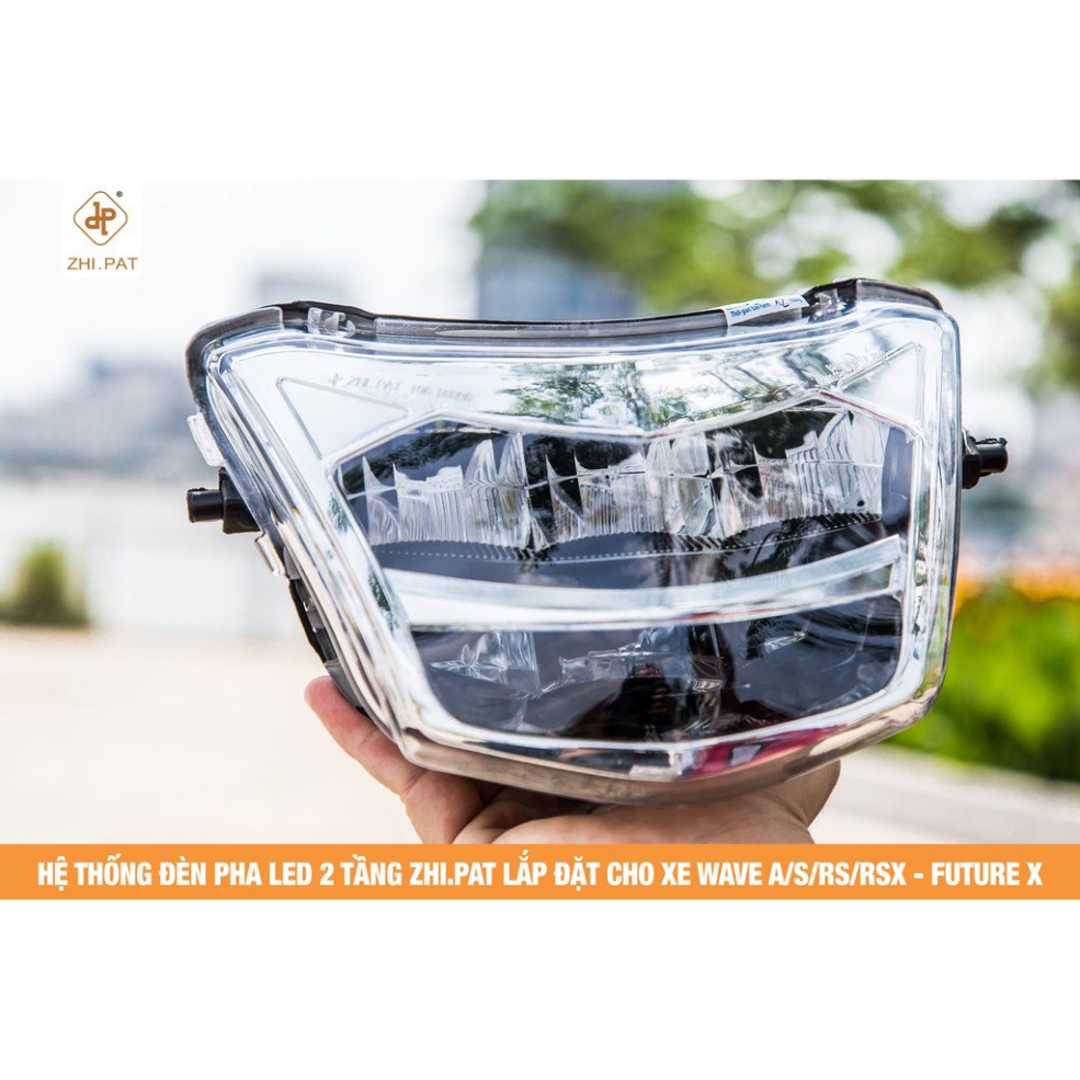 ZHI.PAT W110 - Đèn LED 2 tầng WAVE A/S/RS, Future X, Wave 50cc, Wave A 2022, Wave A 2012- 2022, Wave 110 Hàng chính hãng