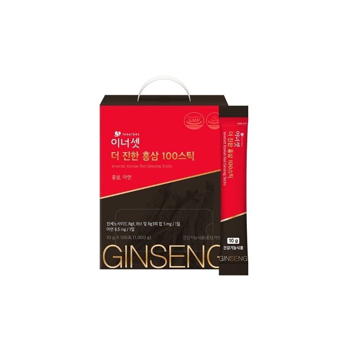 Hộp 100 Gói Nước Hồng Sâm Innerset Korean Red Ginseng Sticks 10g/gói - K2V Shop