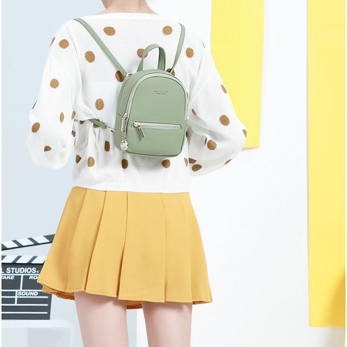 Balo nữ cao cấp chính hãng FOREVER YOUNG dáng mini thời trang đi học đi chơi da cao cấp cực đẹp giá rẻ BL02- NAKADO