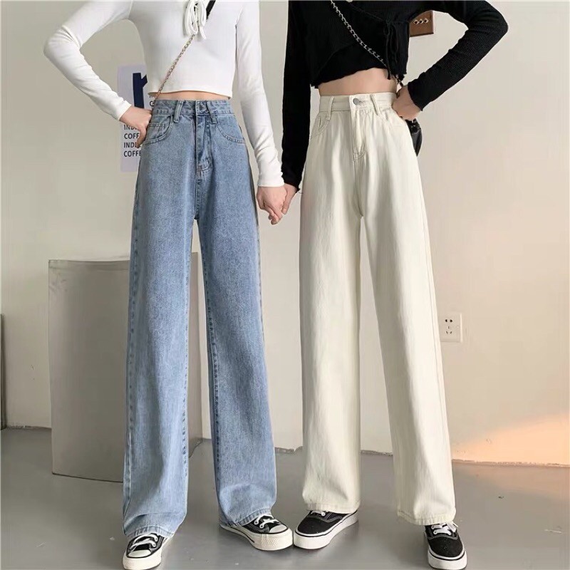 quần jeans ống rộng 2021