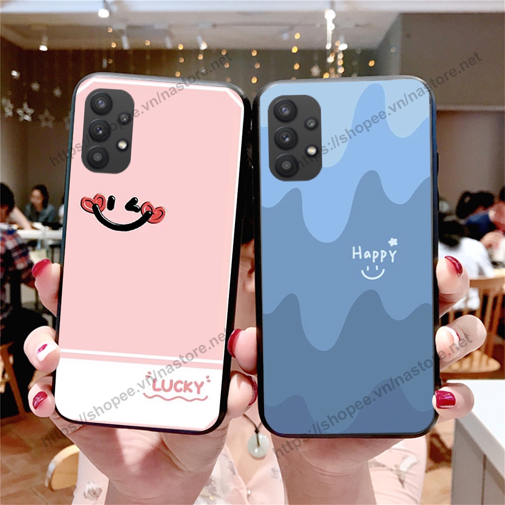 Ốp lưng Samsung A32 / A52 / A72 mặt cười, họa tiết caro đơn giản đẹp cute