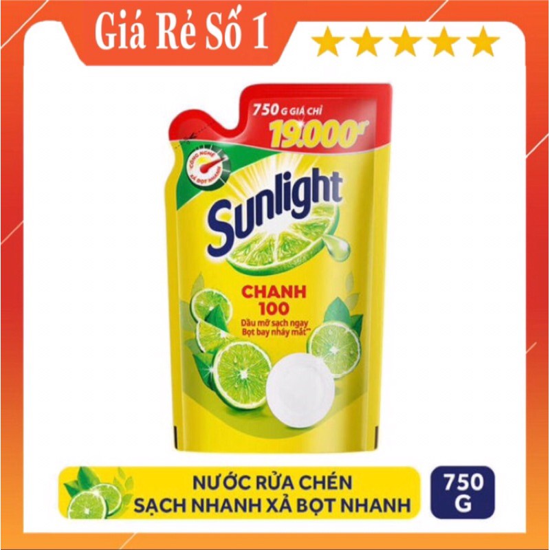 Nước Rửa Chén Sunlight Chanh Túi 750g