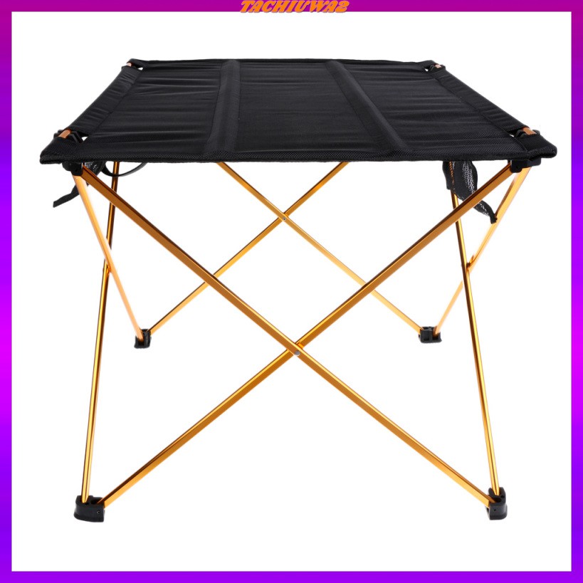 [Tachiuwa2] Bàn Xếp Di Động Bằng Hợp Kim Nhôm Với Túi Lưới Đa Năng Cho Hoạt Động Ngoài Trời / Lễ Hội / BBQ