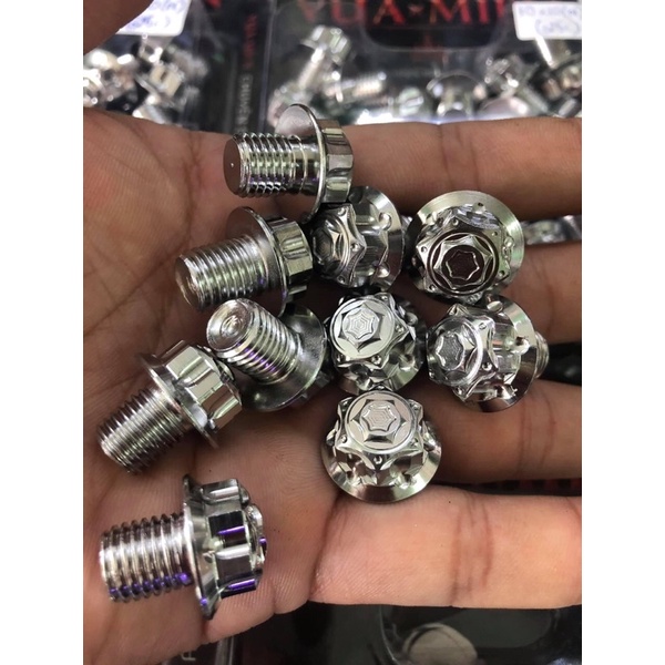 Combo full ốc chảng ba inox304 cho xe Raider,Satria