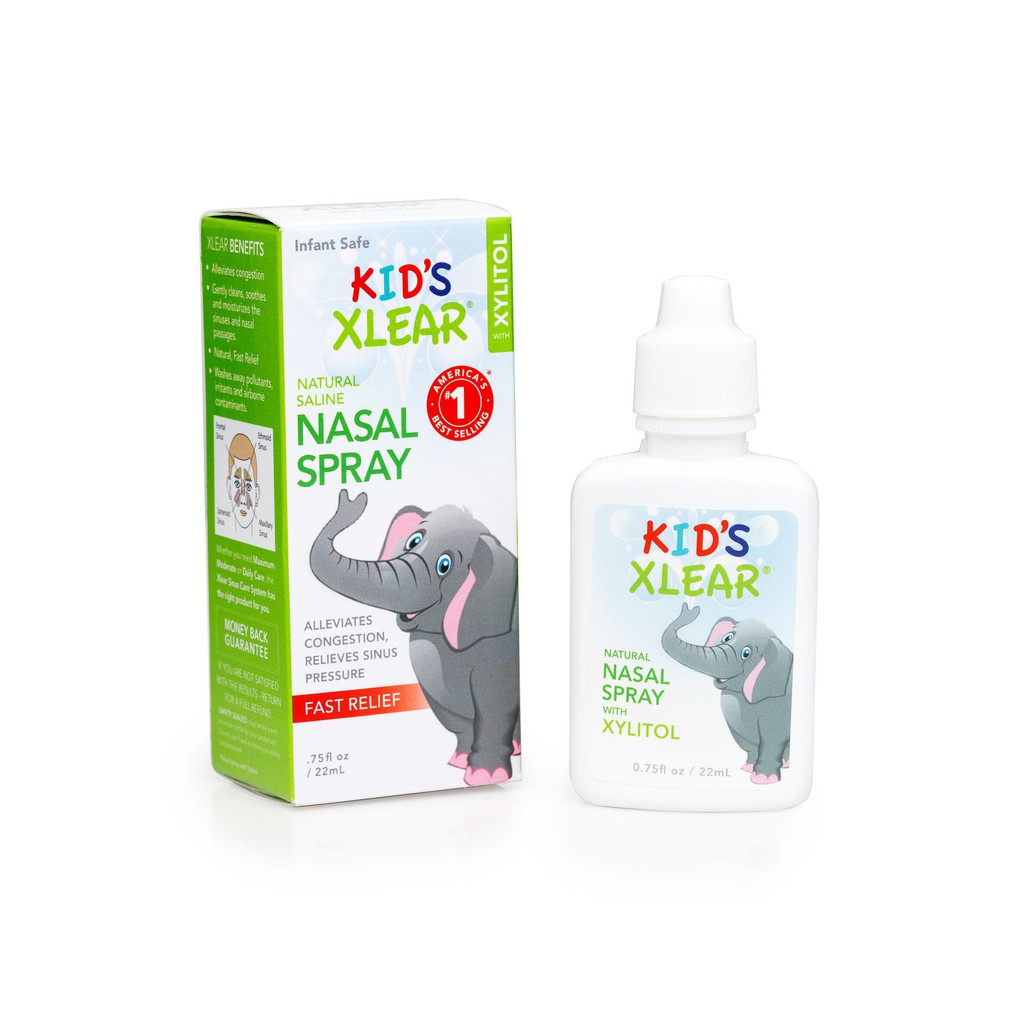 Xịt mũi, nhỏ mũi cho bé Xlear Kids trẻ em 22ml giúp thông mũi nhanh cho bé