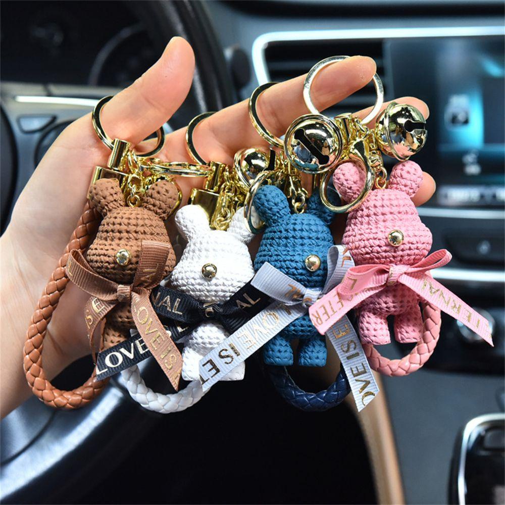 SOFTNESS Móc Khóa Hình Gấu Xinh Xắn Gắn Điện Thoại Di Động / Chìa Khóa