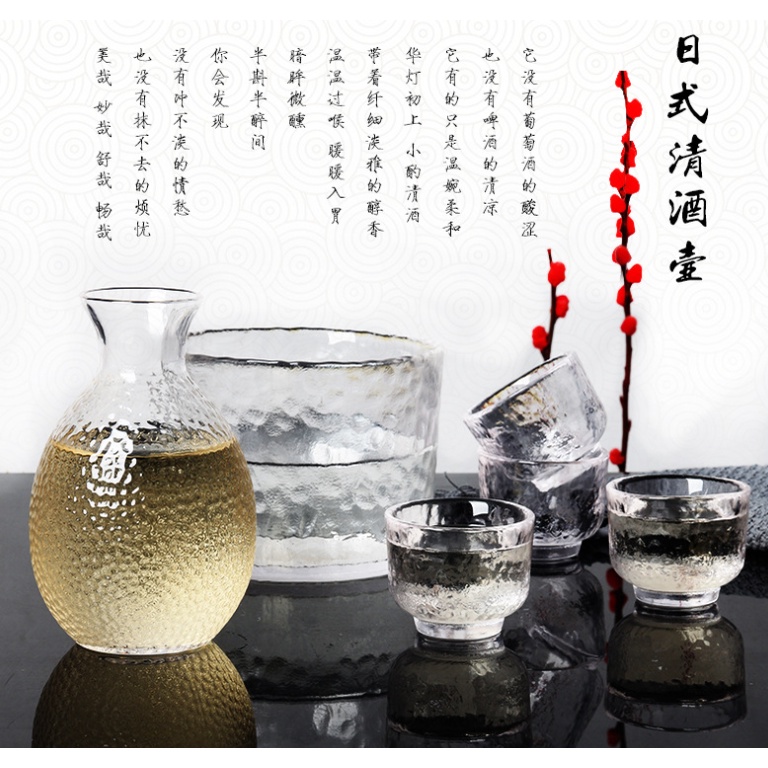 Bộ Bình rượu Sake thủy tinh chịu nhiệt cao cấp Nhà Vin