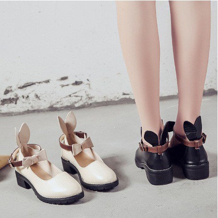 ] (SẴN ĐEN 39) Giày Ulzzang tai thỏ | BigBuy360 - bigbuy360.vn