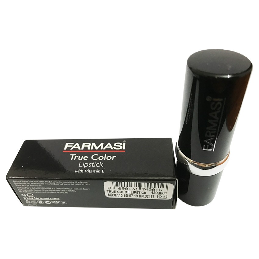 Son môi Farmasi True color lipstick dưỡng ẩm 4g màu 01