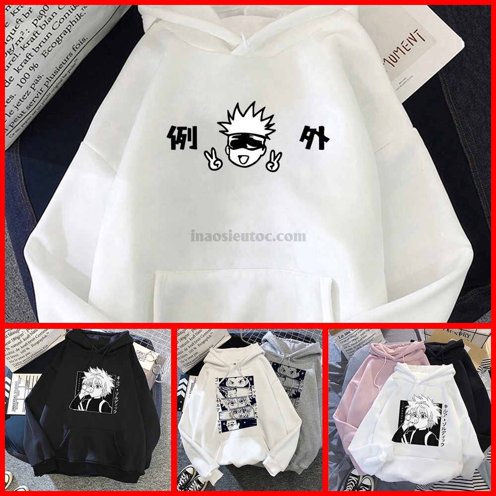 💖XẢ KHO 💥 Áo hoodieJujutsu Kaisen Satoru Gojo - Hunter X Hunter Killua Zoldyck Anime độc đẹp giá siêu rẻ 💖