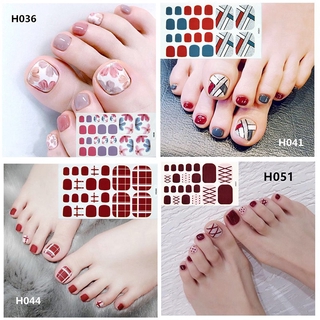  Miếng Dán Trang Trí Móng Chân 3d Chống Thấm Nước Bền Màu