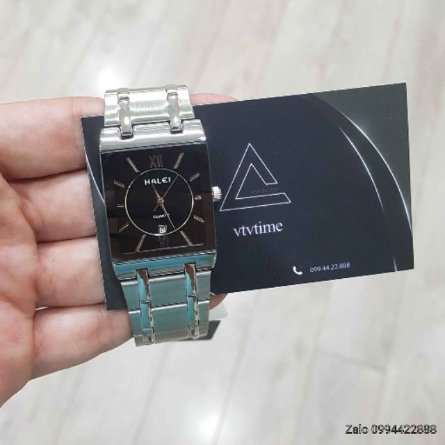 Đồng hồ nam nữ Halei mặt vuông chính hãng chống nước