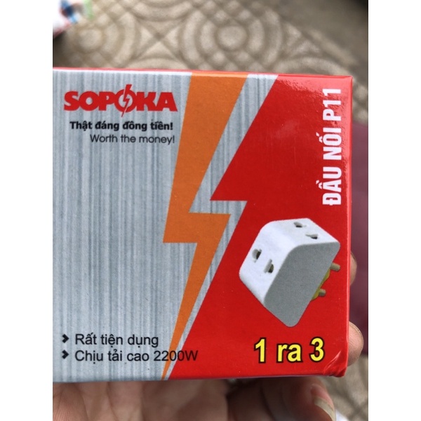 Đầu nối chia SOPOKA 1 ra 3, P11, P12 chịu tải 2200W