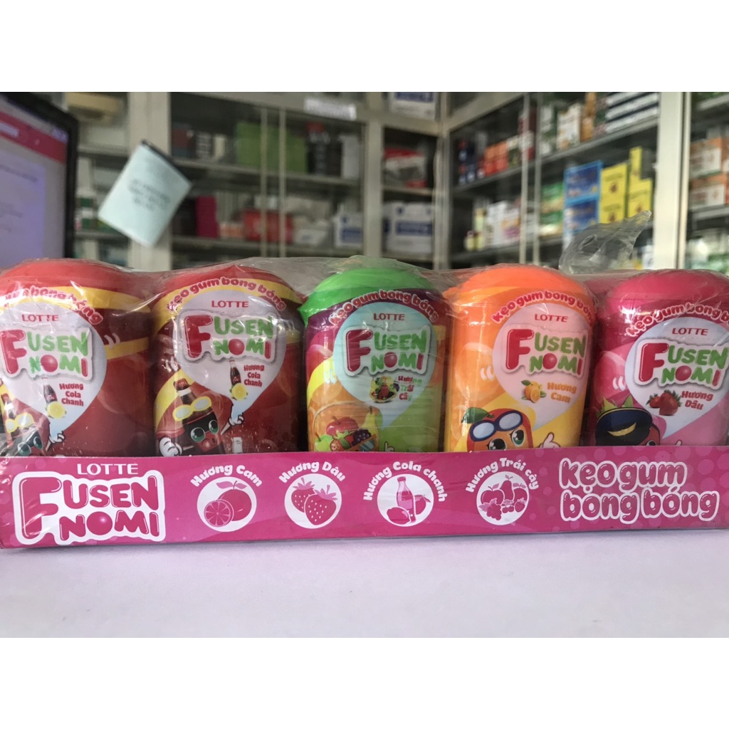 Kẹo gum bong bóng LOTTE FUSEN NOMI Thái Lan 15g