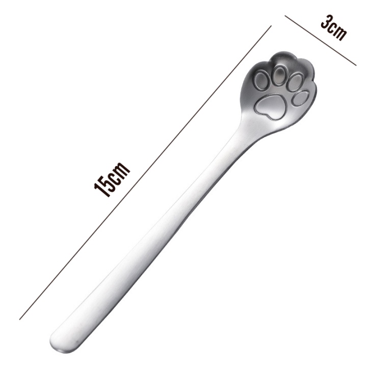 Muỗng Cà Phê, Uống Trà Tay Mèo Tuấn Phát  Dài 15cm Inox 304 Cao Cấp Chống Gỉ, Muỗng Dùng Cá Nhân, Quán Ăn