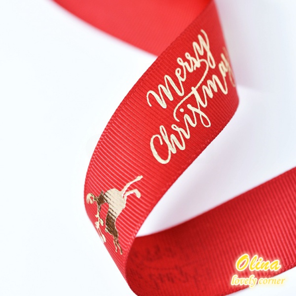 Cuộn dây ruy băng họa tiết Giáng Sinh chiều dài 9m dành cho trang trí