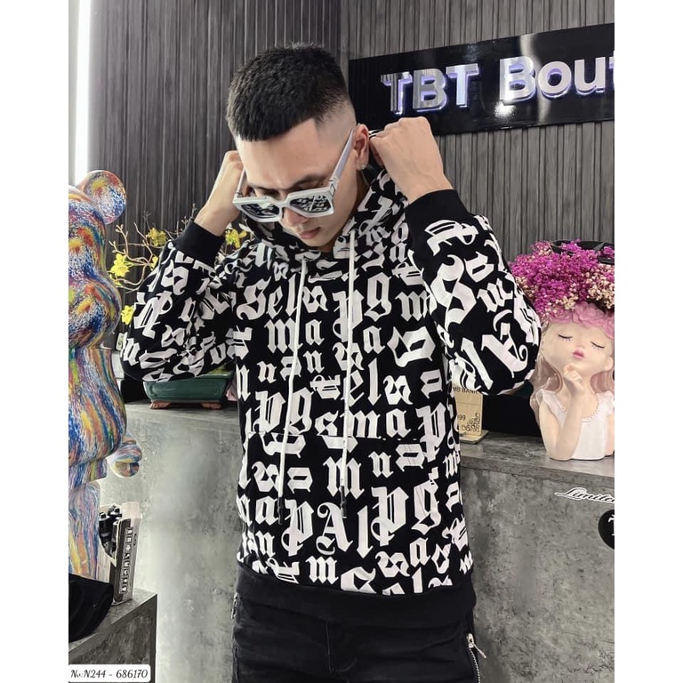 Áo Hoodie Nam Palm Thiết Kế Họa Tiết Nhiều Cữ Cực Chất - Áo Hoodie Unisex Nam Nữ Palm Chất Nỉ Bông Mềm Mịn DT STORE MENW