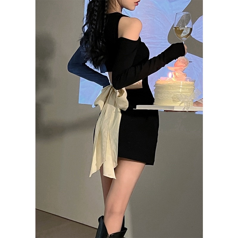 Đầm body thắt nơ eo