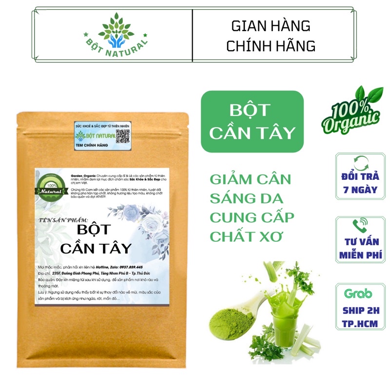 Bột cần tây sấy lạnh nguyên chất 100% - giảm cân, đẹp da, thanh lọc cơ thể