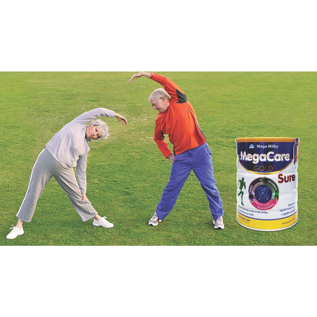 MEGACARE GOLD SURE 900g Dành cho người trung niên & người cao tuổi, phòng chống loãng xương...