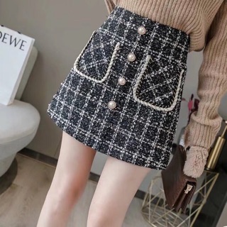 Chân váy dạ ánh kim tuyến quảng châu