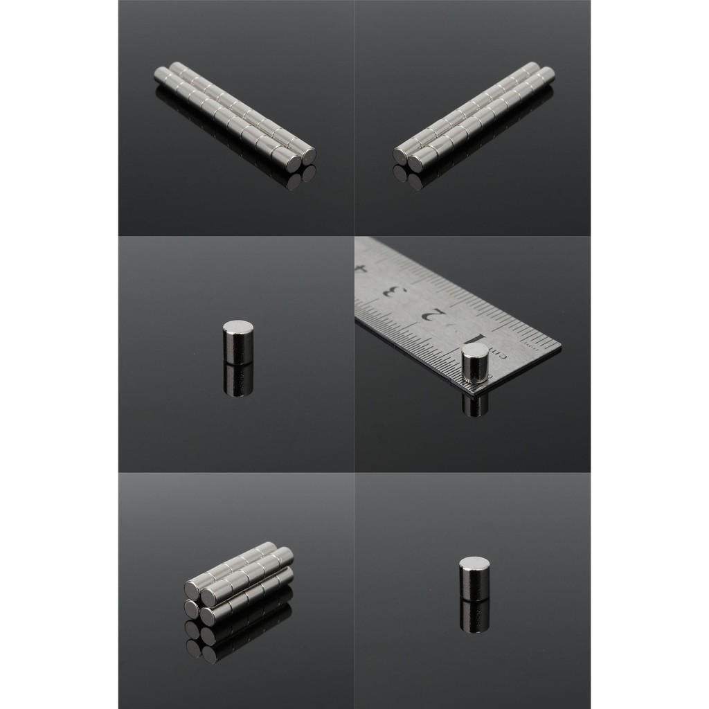 Nam Châm trắng 4x5mm, loại nam châm viên đất hiếm lực hút mạnh.