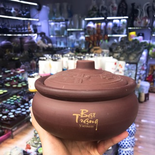 Nồi sành kho cá chịu nhiệt Bát Tràng size 20x16